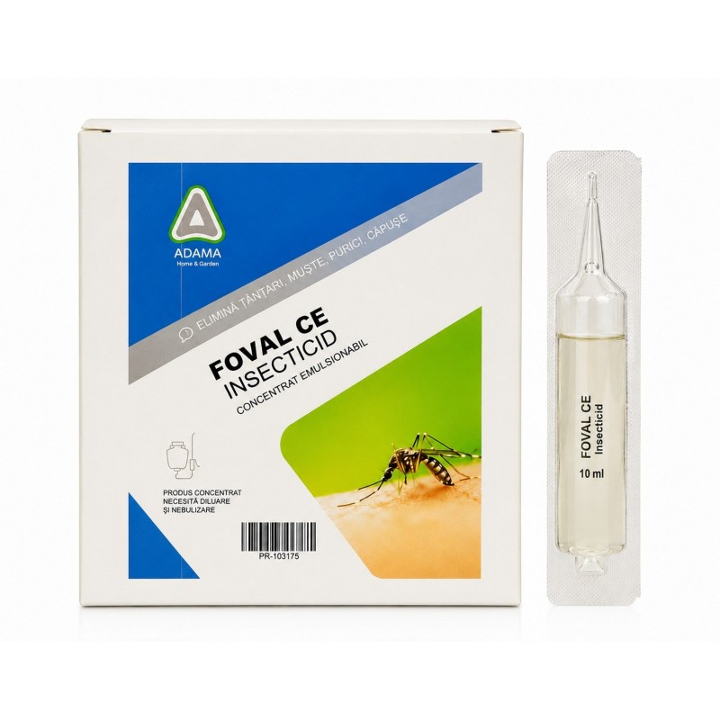 Insecticid FOVAL® CE 10 ml - Combate Muste, Tantari, Capuse, Purici, Furnici | Verdon
