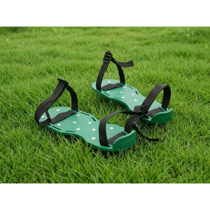 Set 2 Talpici aeratoare gazon Nortene® | 13 Tepi x 30 mm metalici pentru aerisirea gazonului