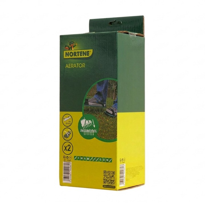 Set 2 Talpici aeratoare gazon Nortene® | 13 Tepi x 30 mm metalici pentru aerisirea gazonului