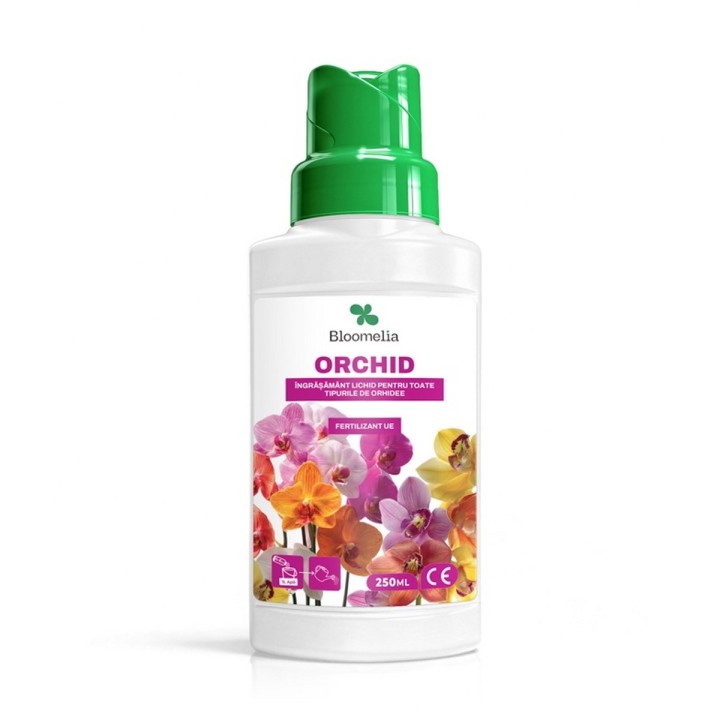 BLOOMELIA ORCHID 250 ml - Ingrasamant lichid pentru Orhidee, Ingrasamant mineral cu macro si micronutrienti, Culori Intense