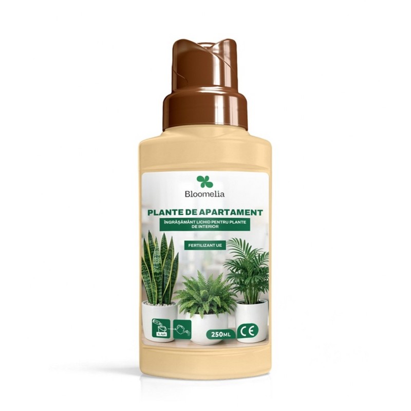 BLOOMELIA Plante de Apartament 250 ml - Ingrasamant lichid pentru plante de interior, cu alge marine, aminoacizi si microelement