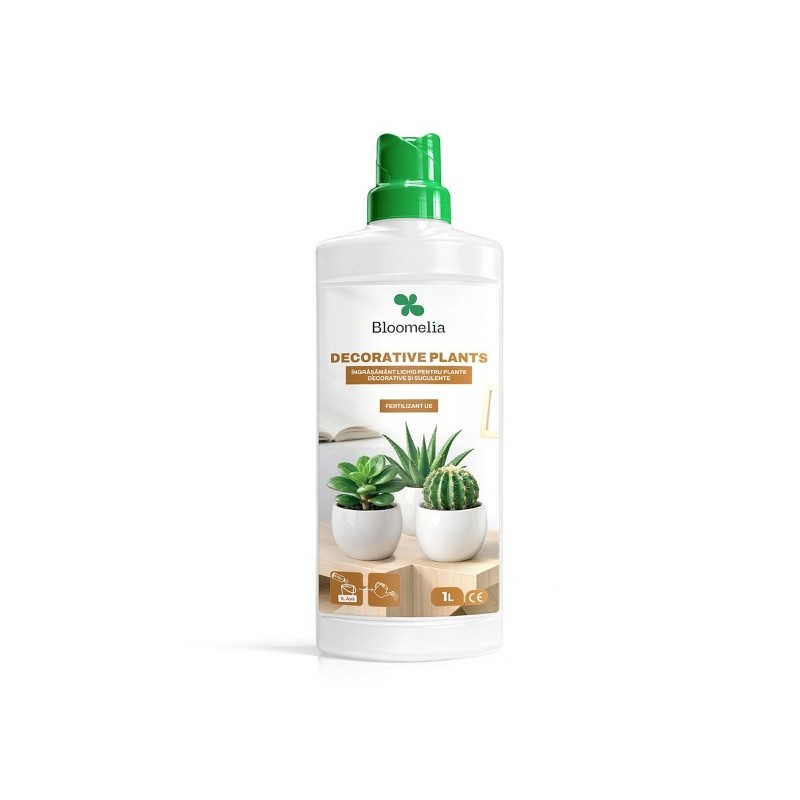 BLOOMELIA DECORATIVE PLANTS 1 L - Ingrasamant mineral lichid pentru plante decorative si suculente, NPK cu magneziu, sulf si mic