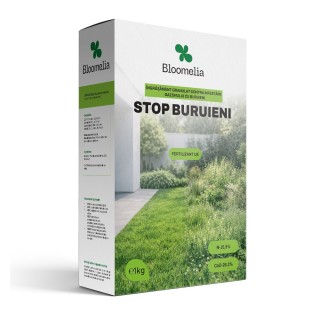 BLOOMELIA STOP BURUIENI - 1 kg, Ingrasamant granulat pentru gazon, crestere rapida si reducerea buruienilor