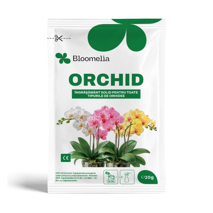 BLOOMELIA ORCHID - 20 gr, Ingrasamant hidrosolubil Orhidee cu NPK, Macro, Microelemente