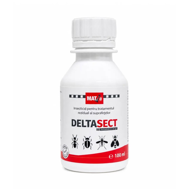Insecticid DELTASECT - 100 ml, Insecte zburatoare si taratoare, deltametrin