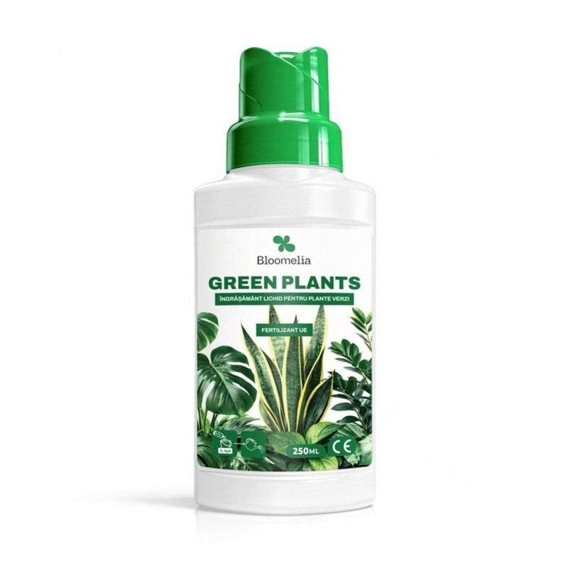 BLOOMELIA GREEN PLANTS - 250 ml, Ingrasamant mineral lichid plante verzi, NPK cu magneziu si microelemente