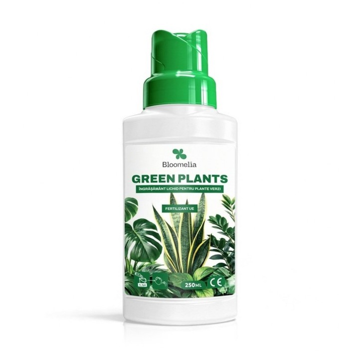 BLOOMELIA GREEN PLANTS - 250 ml, Ingrasamant mineral lichid plante verzi, NPK cu magneziu si microelemente