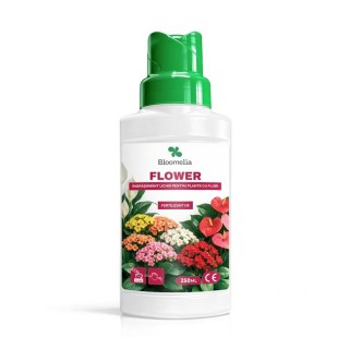 BLOOMELIA FLOWER - 250 ml, Ingrasamant lichid Inflorire, NPK cu magneziu si microelemente pentru Muscate, Gerbere, Begonii, Criz