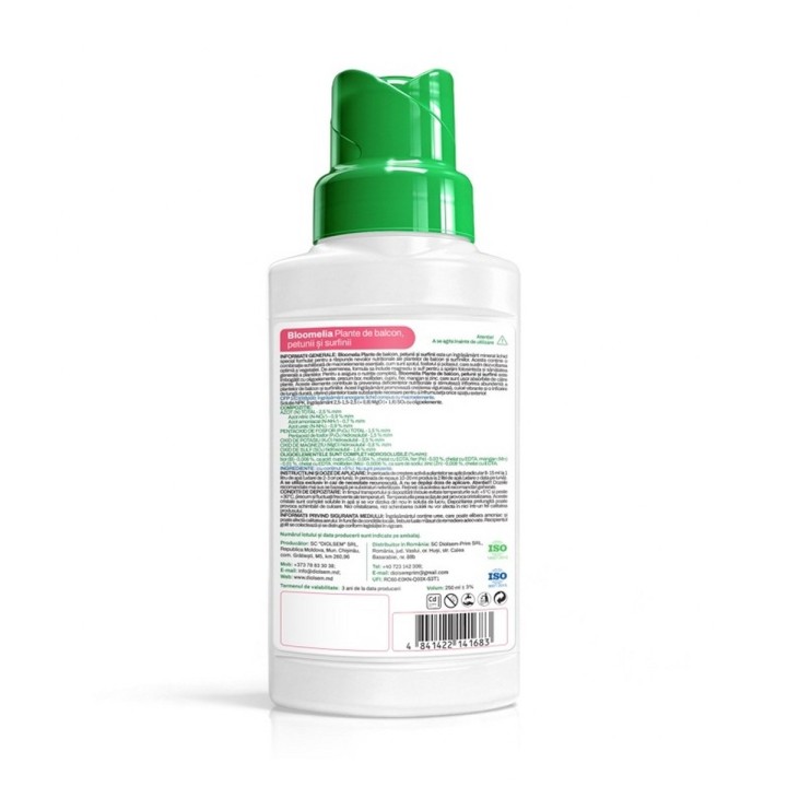 BLOOMELIA PLANTE BALCON, PETUNI, SURFINII - 250 ml, Ingrasamant lichid mineral pentru inflorire abundenta