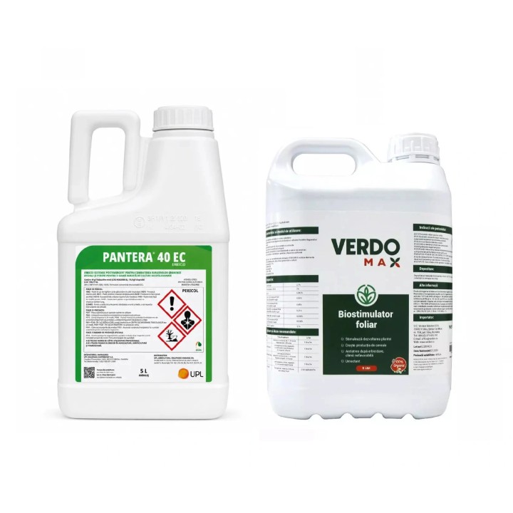 Pachet SMART-MIX 316 - Erbicid PANTERA 40 EC, UPL 5 Litri + Biostimulator VERDOMAX 5 Litri