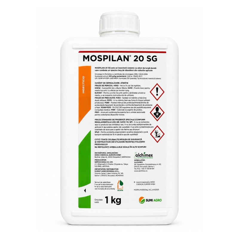 Insecticid sistemic Mospilan 20 SG, SUMI AGRO, 1 kg