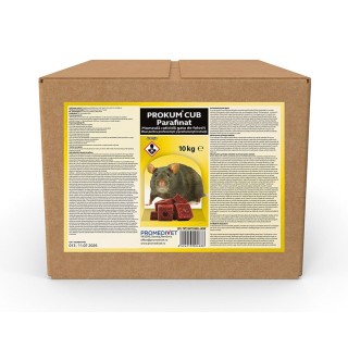 Raticid PROKUM CUB PARAFINAT, cutie 10 kg