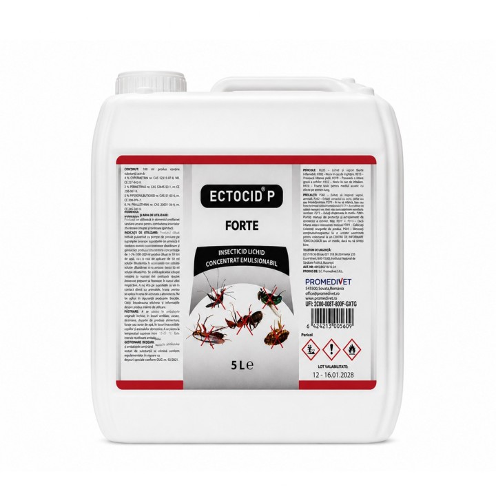 Insecticid ECTOCID® P Forte  Promedivet 5L | Gândaci și Muște