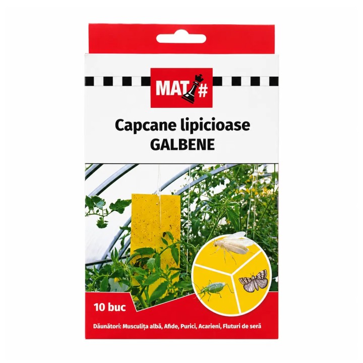 Capcane lipicioase galbene MAT# - set 10 placi