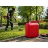 Canistră TECOMEC® Roșie 20 Litri cu Ștuț Flexibil de Turnare, pentru Benzină și Amestec Carburant
