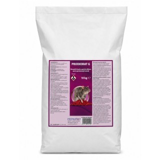 Raticid PRODIORAT G Promedivet, granule cu Bromadiolone – 0,005% pentru combaterea șobolanilor și șoarecilor – sac 10 kg