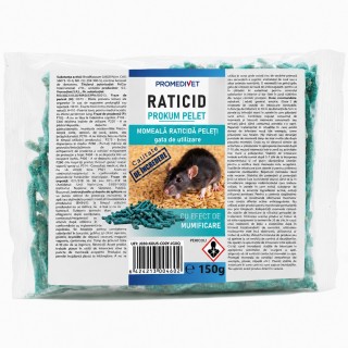 Raticid PROKUM PELET - punga 150 g, Brodifacoum, Promedivet, Otrava Sobolani si Soareci