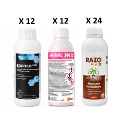 Pachet SMART-MIX 449 - SPONSOR 6 FS - 1 Litru (x 12) + SIGNAL 300 ES - 1 Litru (x 12) + RAZOMAX PLUS - 1 Litru (x 24)