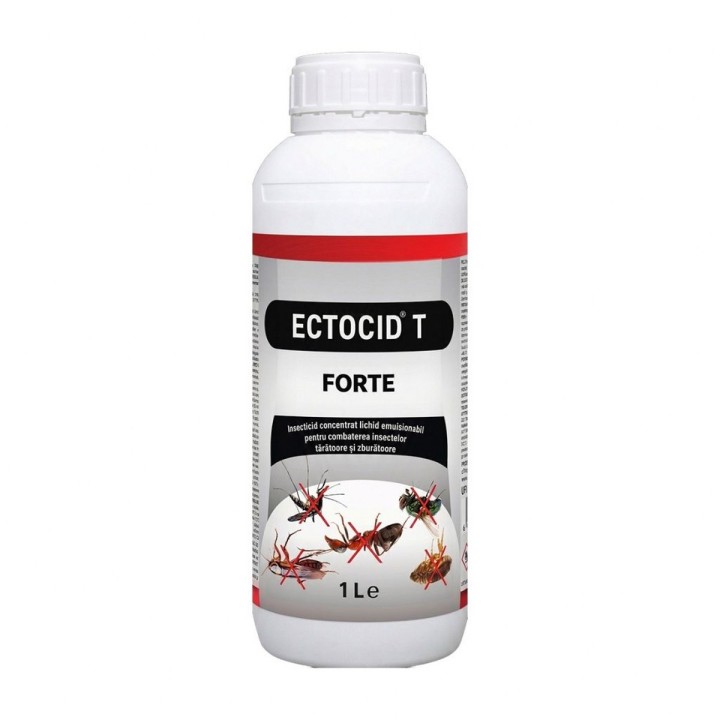 Insecticid ECTOCID T Forte, Promedivet, concentrat pentru dezinsecție, combatere insecte târâtoare și zburătoare, 1 Litru