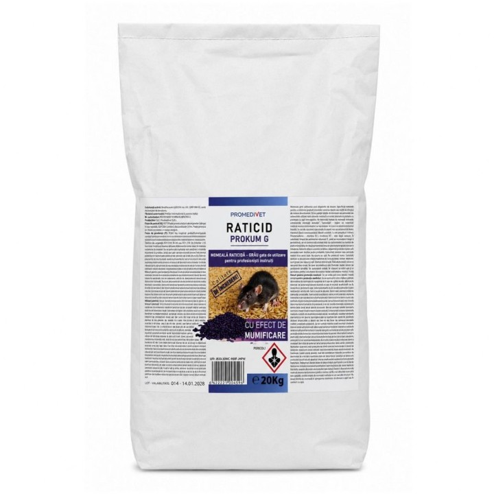 Raticid PROKUM G 20 kg cu Brodifacoum | Promedivet
