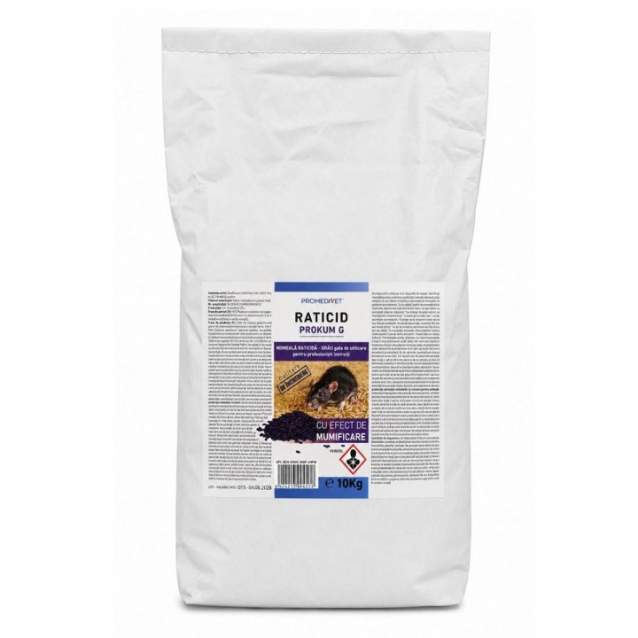 Raticid PROKUM G Promedivet cu Brodifacoum 0,0025% pentru combaterea șobolanilor – sac 10 kg