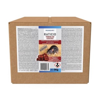 Raticid PROKUM CUB PARAFINAT - cutie 5 kg