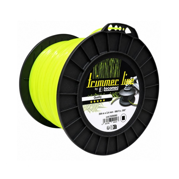 Fir motocoasă TECOMEC® Square Line 2.4 mm x 304 m | Profil pătrat