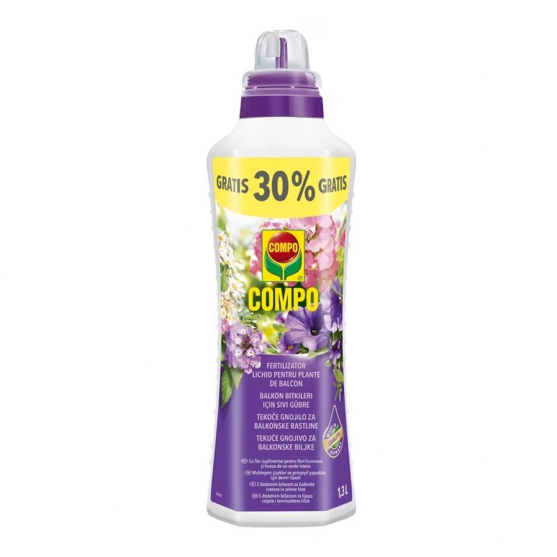 Îngrășământ lichid COMPO Plante Balcon 1,3 L - Înflorire Bogată