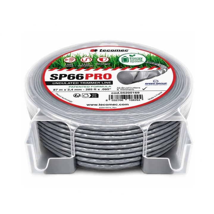 Fir motocoasă TECOMEC® SP66PRO 2.4 mm x 87 m | Consum redus de energie