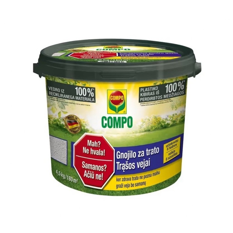 Îngrășământ Gazon COMPO Stop Mușchi 4,5 kg | Regenerare Gazon
