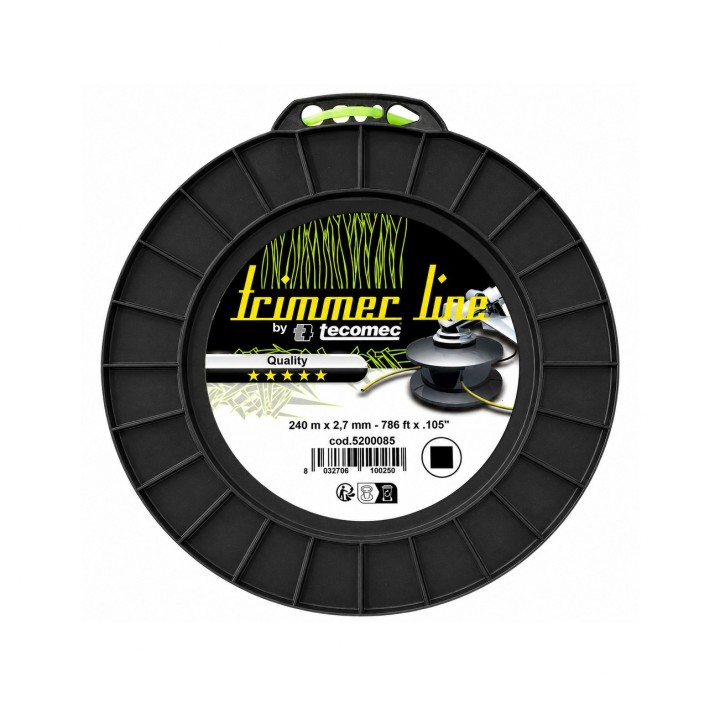 Fir motocoasă TECOMEC® 2.7 mm x 240 m Square Line | Profil pătrat