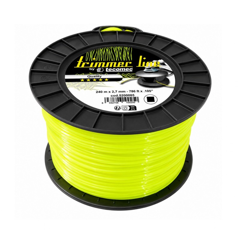 Fir motocoasă TECOMEC® 2.7 mm x 240 m Square Line | Profil pătrat