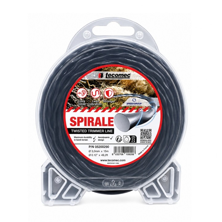 Fir motocoasă TECOMEC® Spirale 3,0 mm x 15 m | Vegetație densă