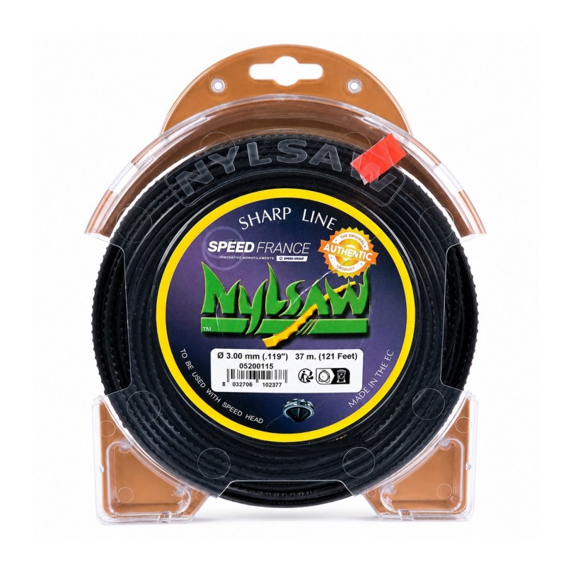 Fir motocoasă TECOMEC® NYLSAW 3.0 mm x 37 m | Profil Dințat