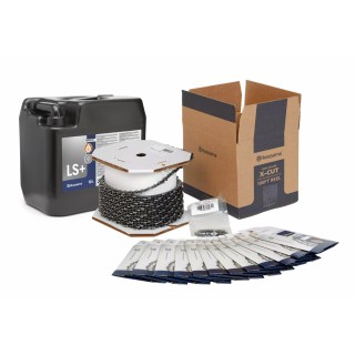 Pachet SMART-MIX 446 - Rolă lanț Husqvarna X-CUT C85 + Ulei Husqvarna 2T - 10 L
