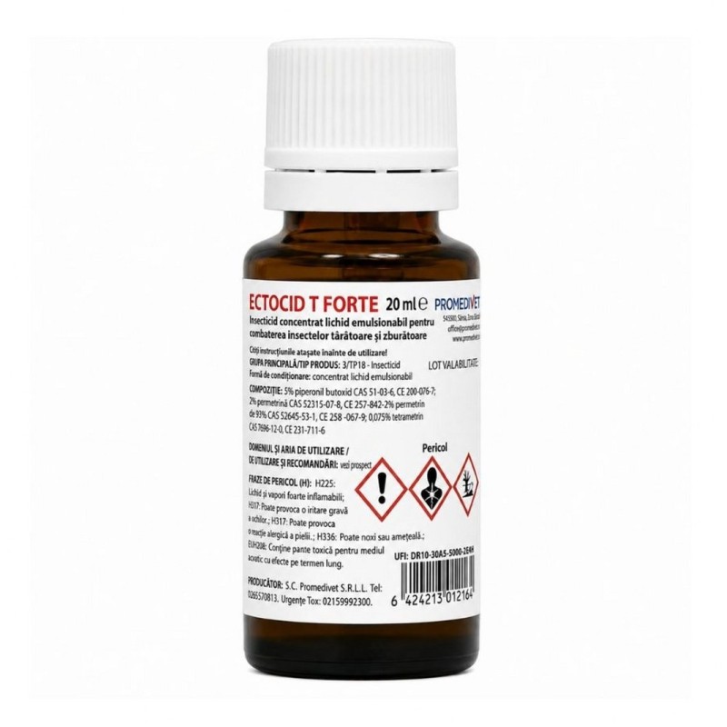 Insecticid ECTOCID® T Forte 20 ml | Insecte Zburătoare și Târâtoare