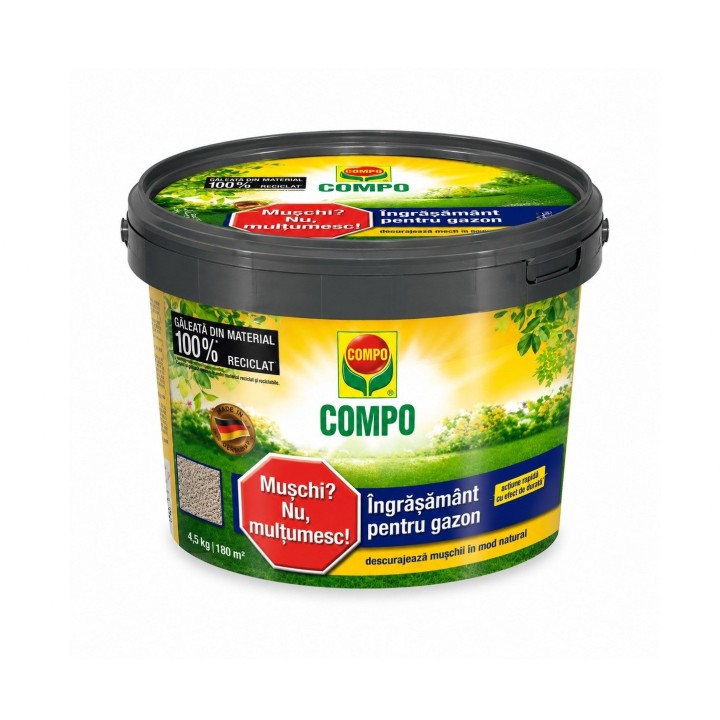 Îngrășământ Gazon COMPO Stop Mușchi 4,5 kg | Regenerare Gazon