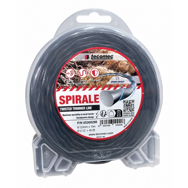 Fir motocoasă TECOMEC® Spirale 3,0 mm x 15 m | Vegetație densă