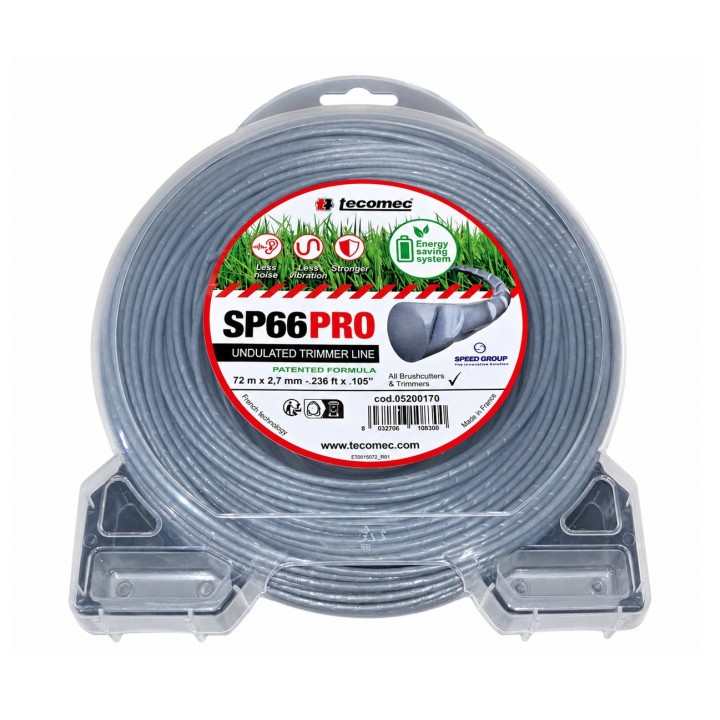 Fir motocoasă TECOMEC® SP66PRO 2.7 mm x 72 m | Profesional