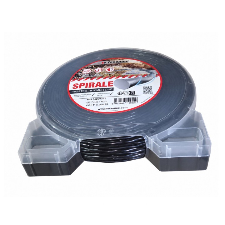Fir motocoasă TECOMEC® Spirale 2.7 mm x 63 m | Vibrații reduse