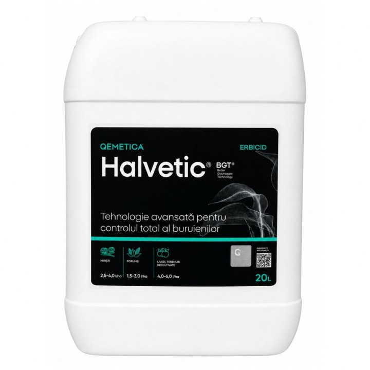 Erbicid total HALVETIC, tehnologie BGT - 20 litri, Qemetica