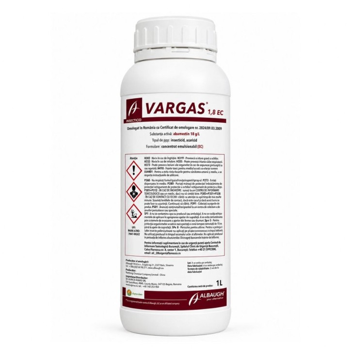 Insecticid acaricid VARGAS 1,8 EC - 1 Litru, Albaugh, Contact