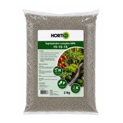 Îngrășământ NPK complex 15-15-15, HORTI A-Z - punga 2 kg