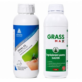 Pachet SMART-MIX 366 - FOVAL CE® 1 L + GRASSMAX® Ingrasamant gazon lichid 1 L