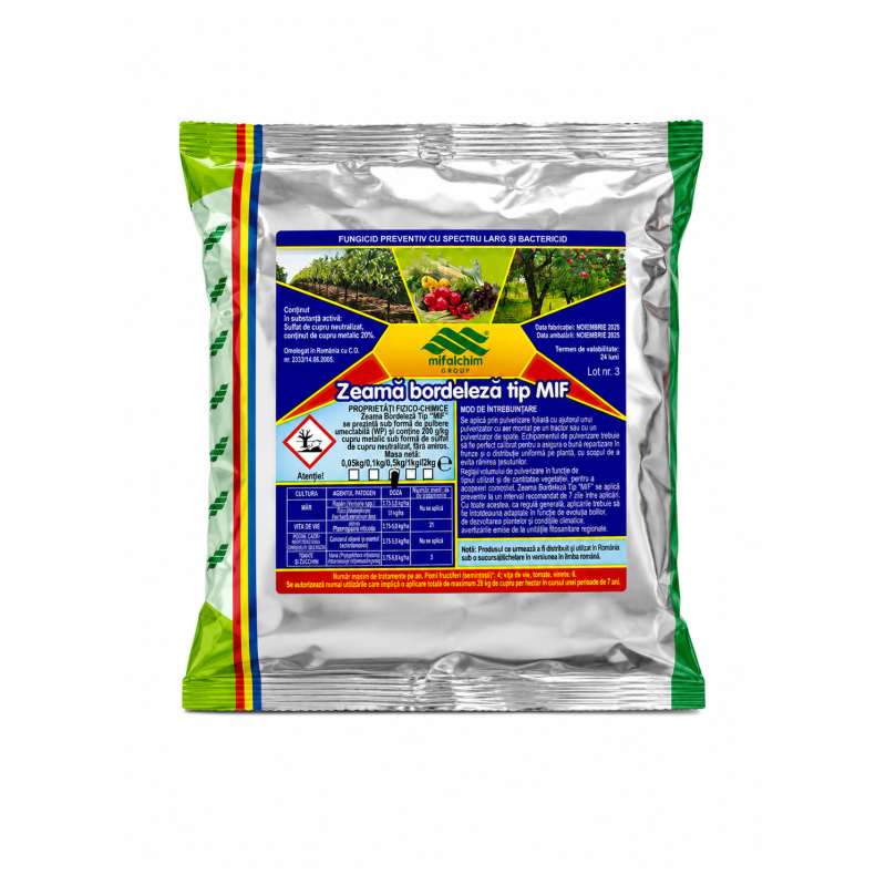 Fungicid Zeama Bordeleza Tip MIF, MIFALCHIM, Contact, 500 g