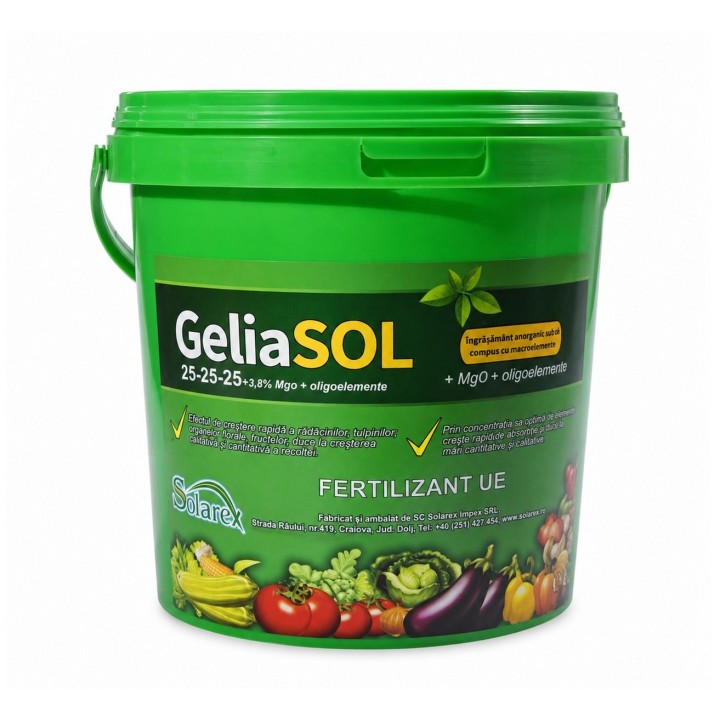 Fertilizant GELIASOL TC 25-25-25+MgO+ME, Solarex, 12 kg