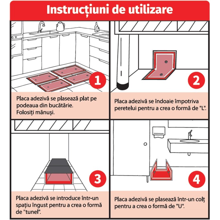 Pachet SMART-MIX 462 - Lipici TEMO BI (x 50) + Capcane tip Carte MAT (x 50)
