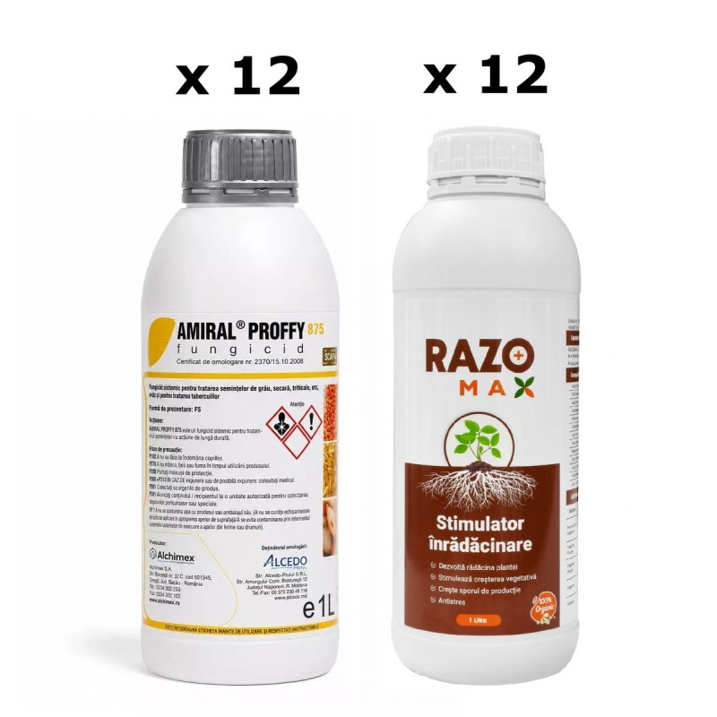 Pachet SMART-MIX 469 - AMIRAL PROFFY 6 FS 1 L (x 12 buc) + RAZOMAX PLUS 1 L (x 12 buc)