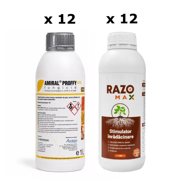 Pachet SMART-MIX 469 - AMIRAL PROFFY 6 FS 1 L (x 12 buc) + RAZOMAX PLUS 1 L (x 12 buc)