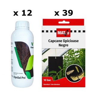 SMART-MIX 203 - CLYNSOL PRO 1 L (x 12 buc) + Capcane lipicioase negre MAT (x 39 seturi)
